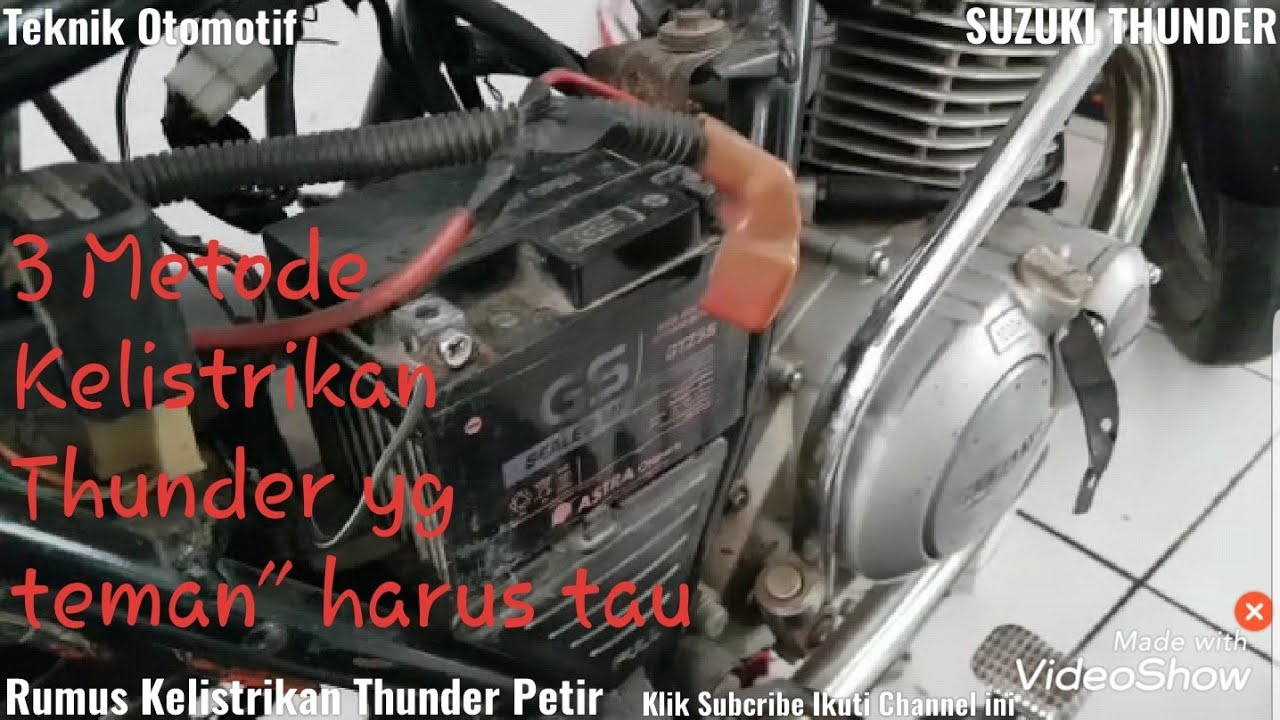 Kelistrikan Suzuki Thunder jika tanpa aki