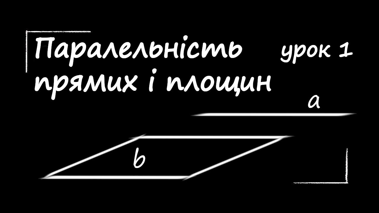 Паралельність прямих і площин в просторі урок 1