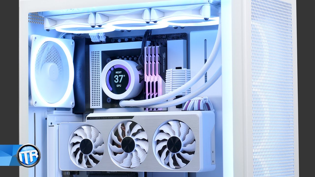 NZXT H7 Flow White 🤍  - Time Lapse Build