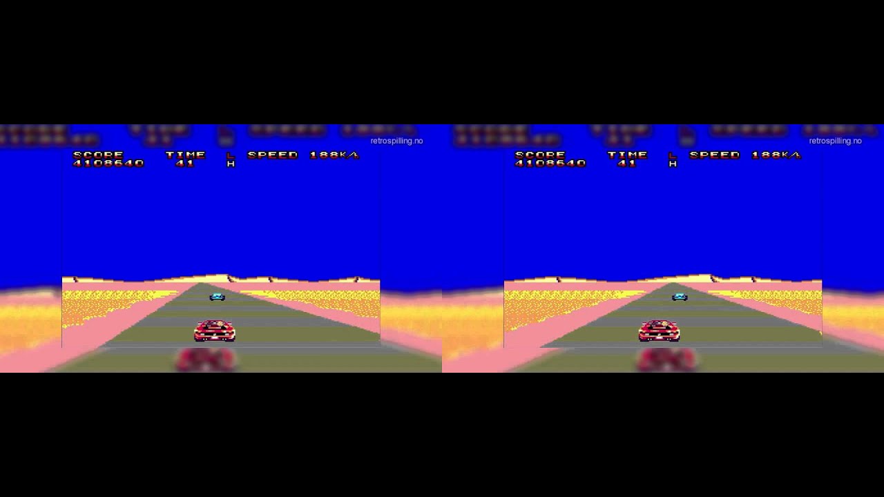 Gameplay: OutRun 3D (Sega Master System, 1989) [3D]
