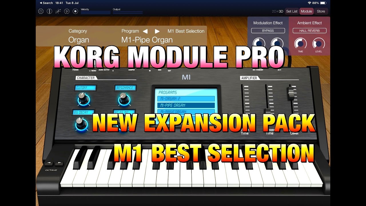 Korg Module Pro - New Expansion Pack - M1 Best Selection - Full Demo for the iPad