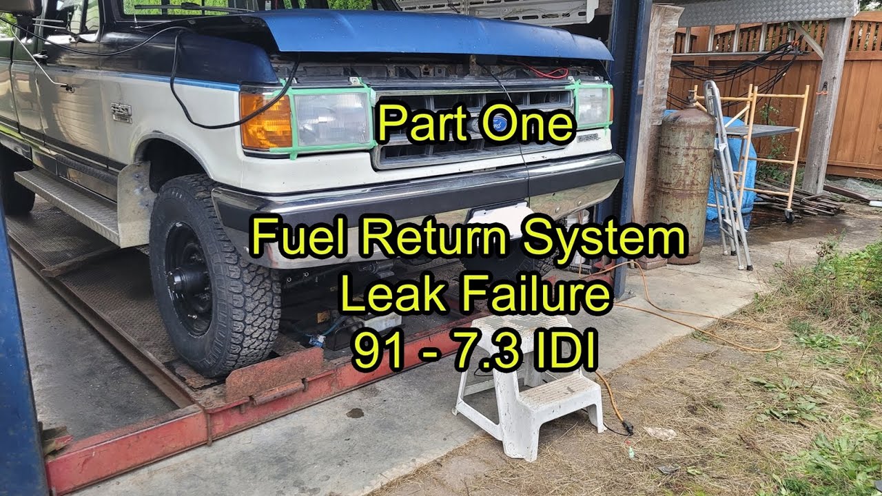 Part 1: 7.3 IDI Injector Fuel Return Line Close Up Leak Repair  