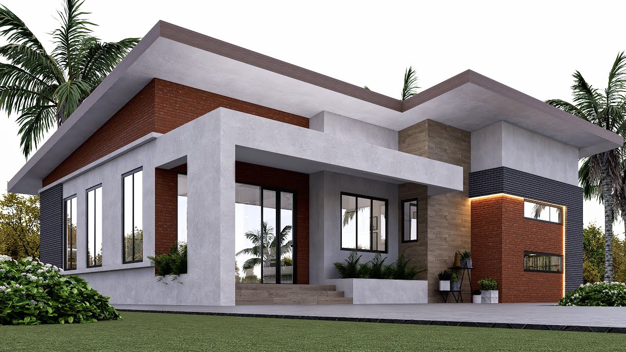 Beautiful Modern House Design 3-bedroom 12m x 14m