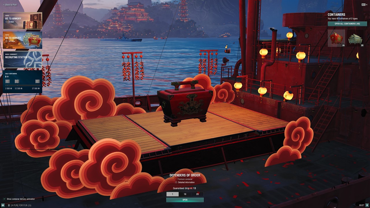 World of Warships: Open Defender of Order, Adherents of Nian's, Treasure Premium Container [5th Roll