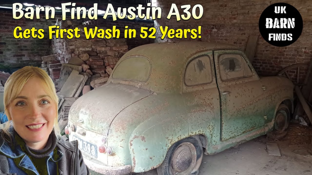 Первая мойка за 52 года: находка из амбара Austin A30 1954 года отправляется под мойку Karcher!