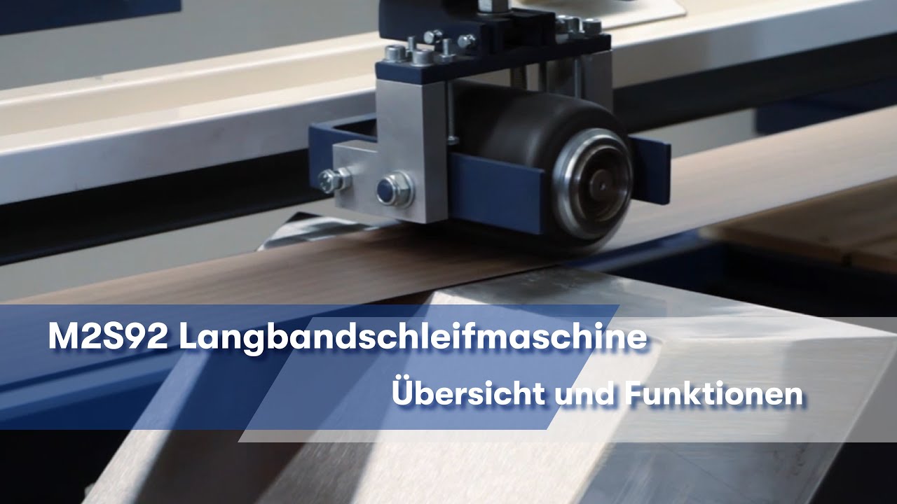 M2S92 Langbandschleifmaschine - Übersicht und Funktionen - KBM Maschinenbau GmbH Allendorf (Eder)