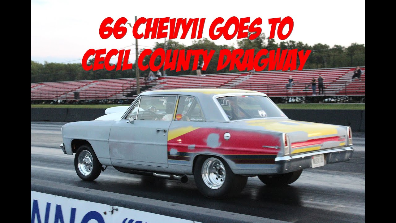 66 ChevyII at DRAG STRIP