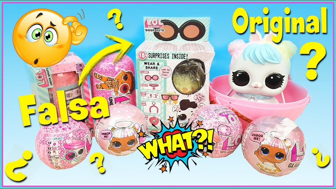 LOL surprise Under Wrap * Glam Glitter * LOL BIGGIE pet fake vs original