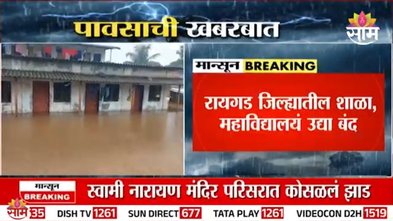 रायगडमधील शाळा, महाविद्यालयांना उद्या सुट्टी जाहीर | Raigad School Holiday