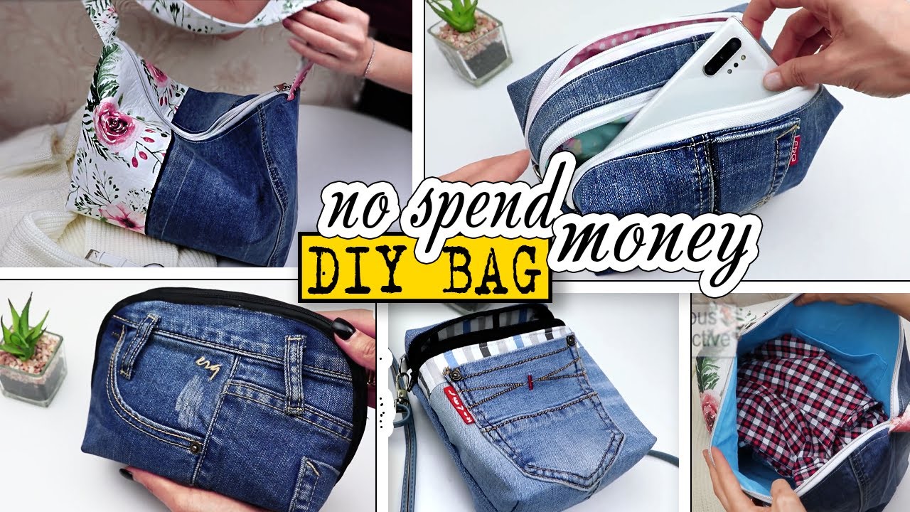4 FANTASCTIC DIY JEANS RECYCLE IDEAS | Woman Bag & Purses Step by Step