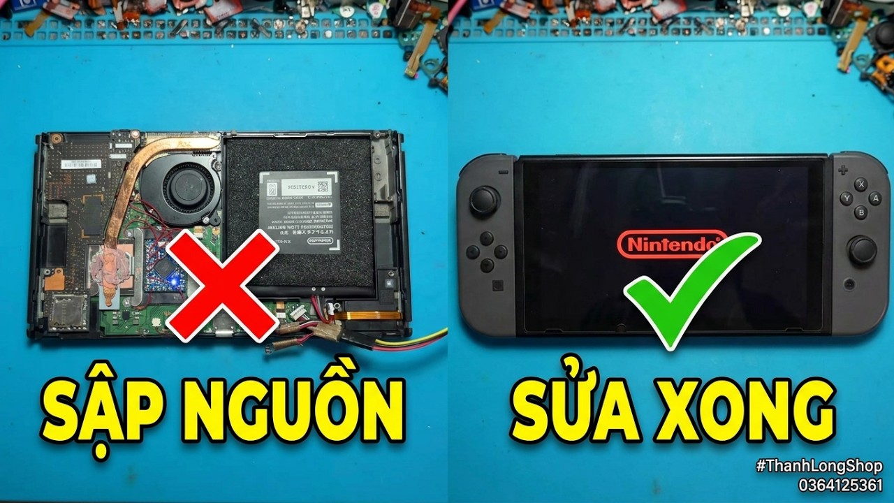 Nintendo Switch OLED Đang Chơi, BỊ SẬP NGUỒN !!! HƯỚNG DẪN SỬA @thanhlongshop​⁠ #Shorts