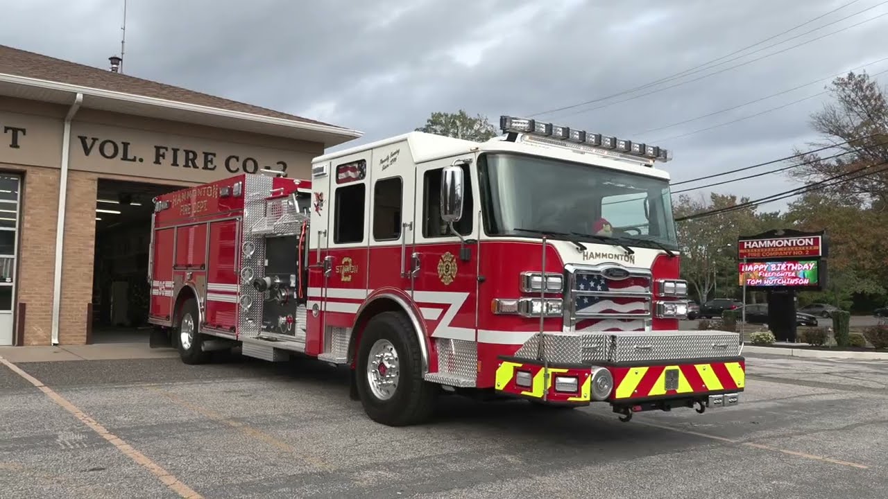 New Pierce fire truck at Hammonton Independent Volunteer Fire Company, Station 2