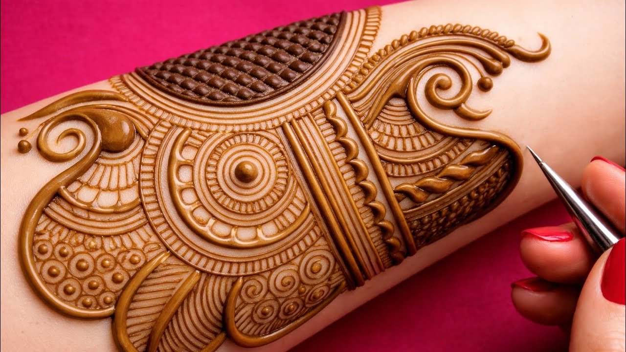 Elegant Floral Bracelet Mehndi Design for Front Hand 🌸| Easy Arabic Henna for Beginners #mehndi #yt