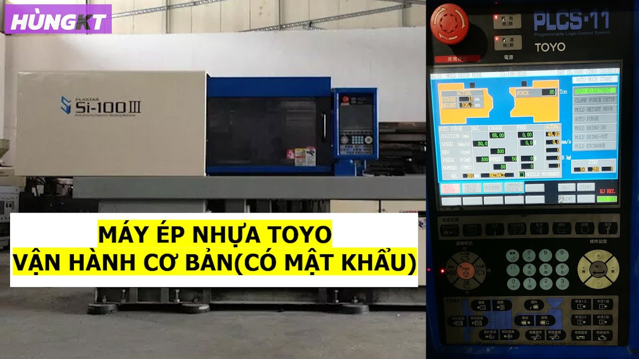 Các trang cài đặt  máy ép nhựa Toyo và mật khẩu