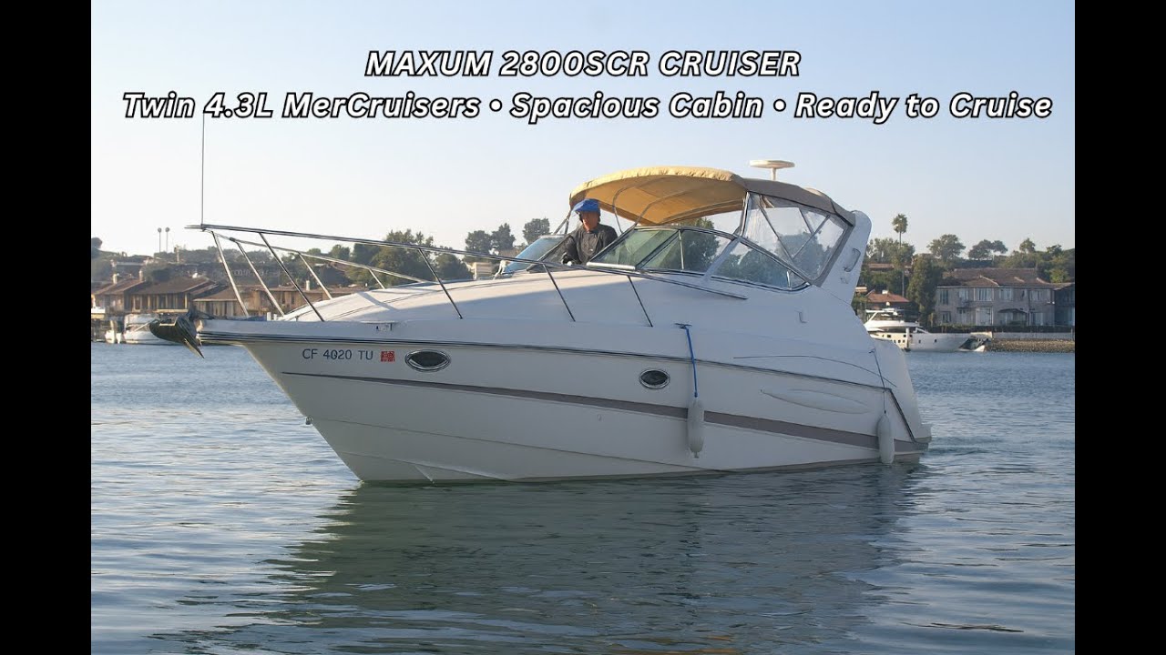 Maxum 2800SCR Cruiser for Sale | Twin 4.3L MerCruisers • Spacious Cabin • South Mountain Yachts