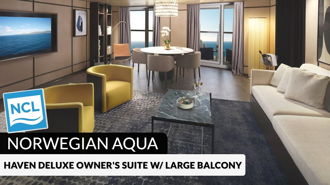 Norwegian Aqua | Haven Deluxe Owner&rsquo;s Suite with Large Balcony Tour & Review | 4K