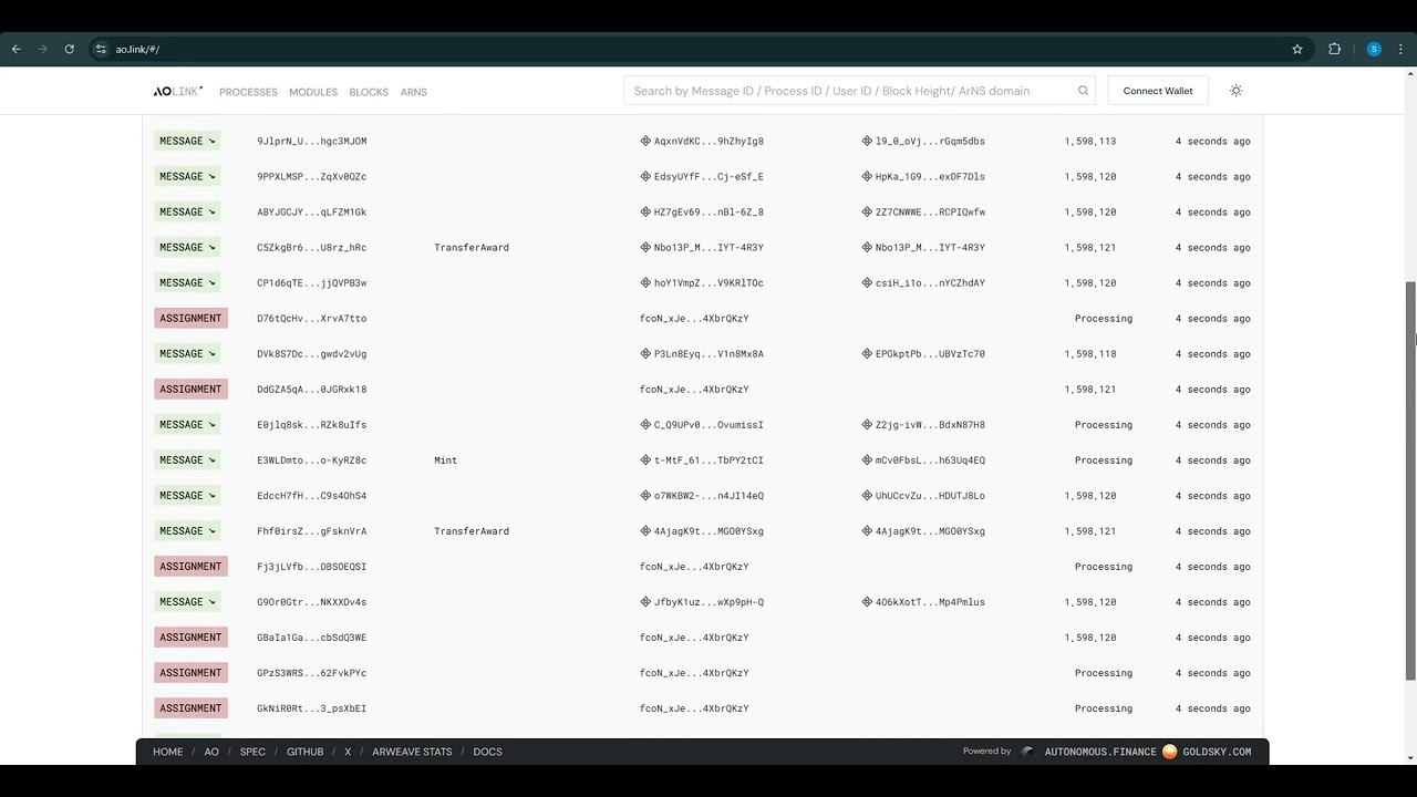 How to view the blockchain on Arweave using AO.Link