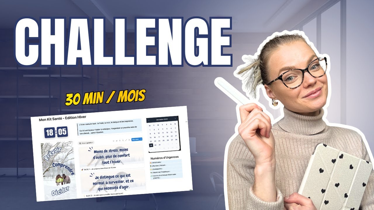Comment organiser la santé de ton cheval en 30 minutes par mois (même si tu n'es pas organisée)