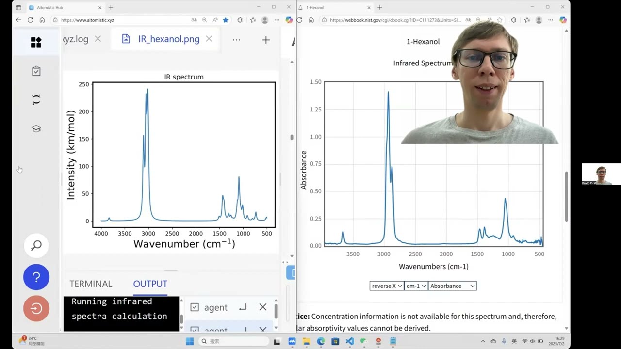 AI agents for IR spectra calculations online!