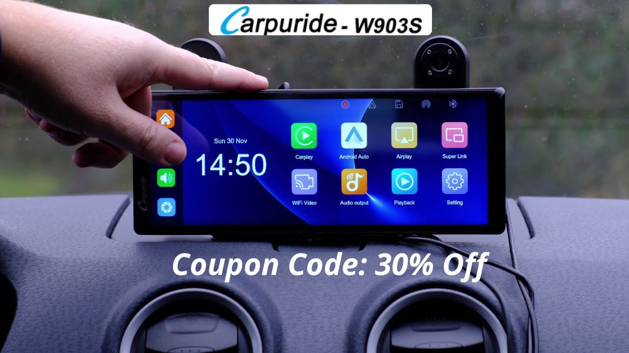 Carpuride W903S Bezdrátové Apple Carplay & Android Auto s palubními kamerami | Coupon Code: 30% Off