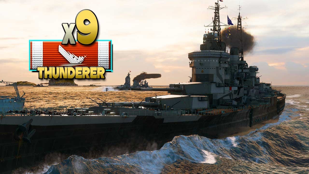 Battleship Thunderer: Nice performance on map 