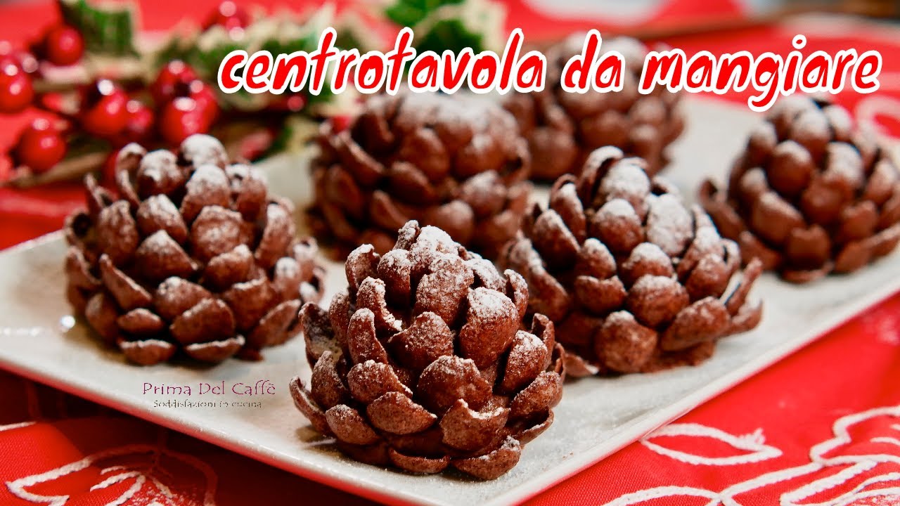 PIGNE DOLCI centrotavola natalizio da mangiare - RICETTE DI NATALE