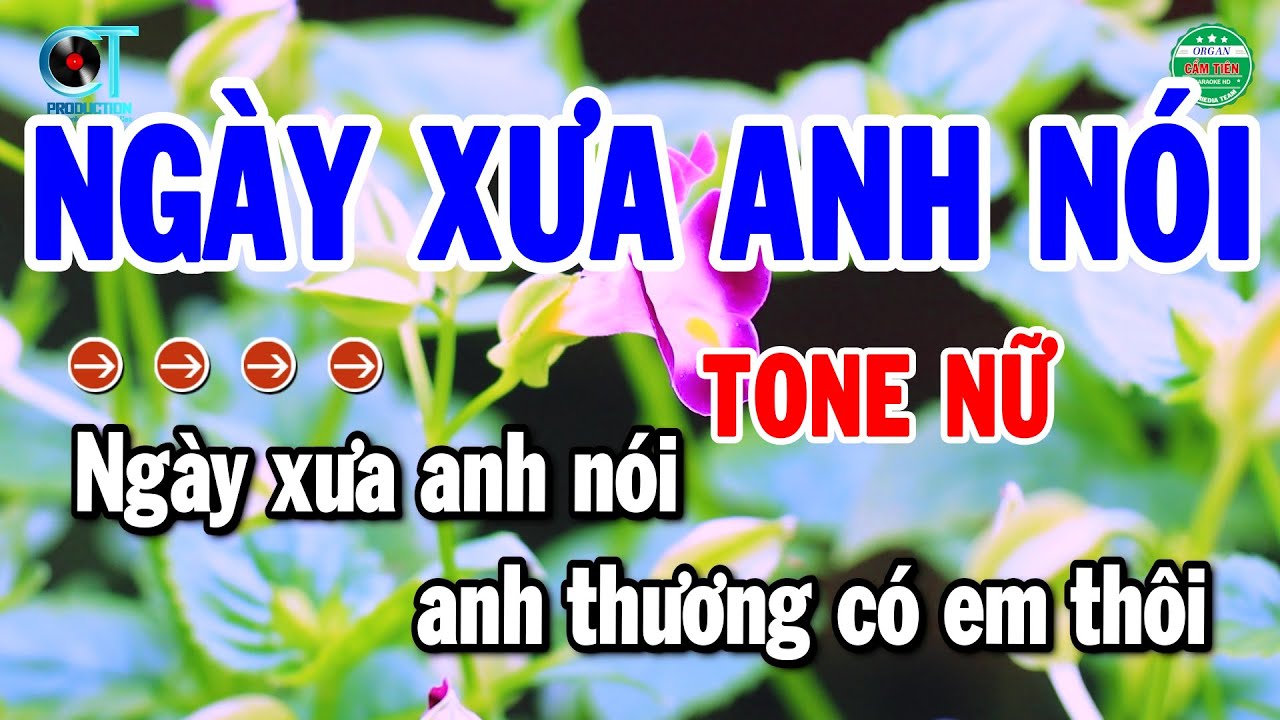Karaoke Ngày Xưa Anh Nói Tone Nữ Nhạc Sống Beat Chuẩn Nhất 2026 | Cẩm Tiên Organ