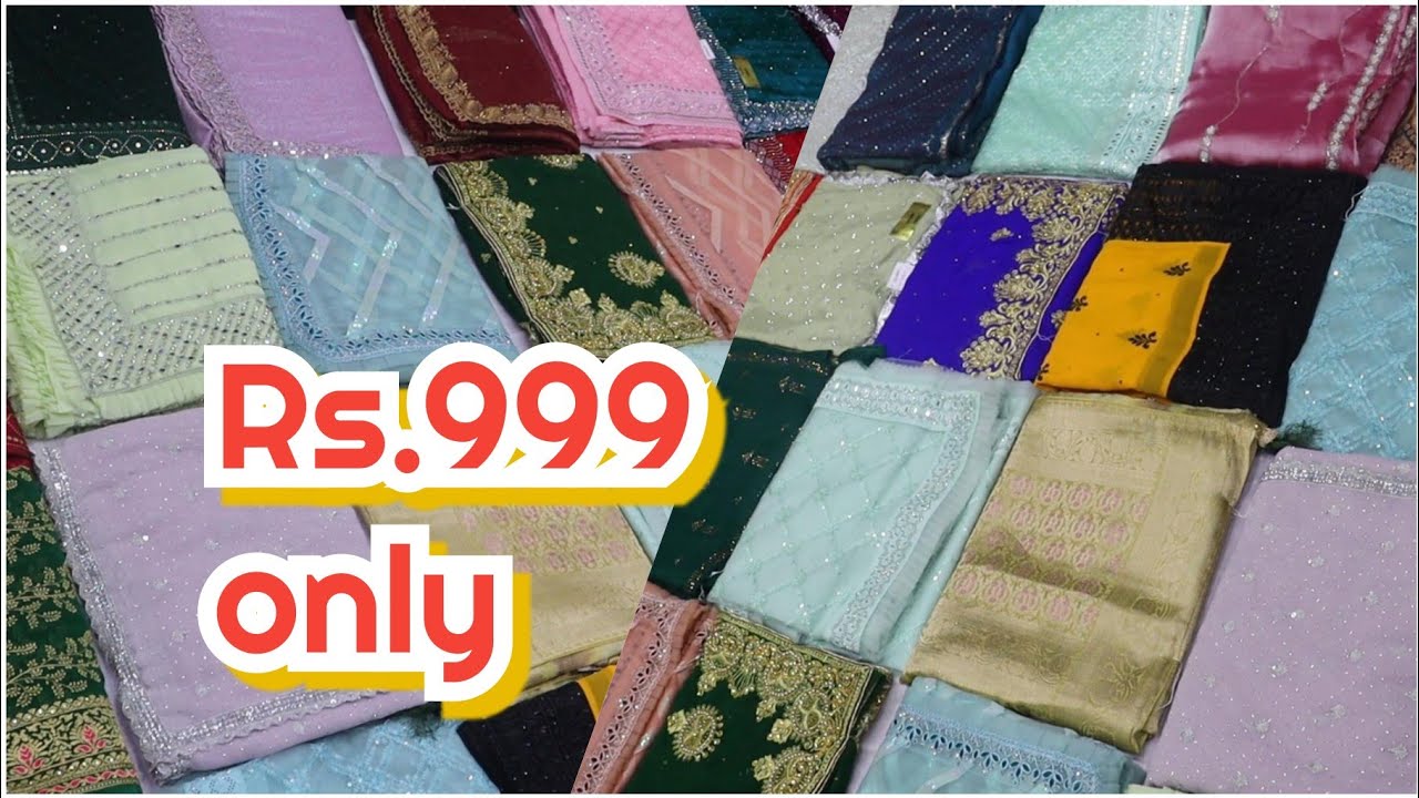 Rs.999 Only Heavy  Designer  Sarees Pari Designer Clearance  Sale