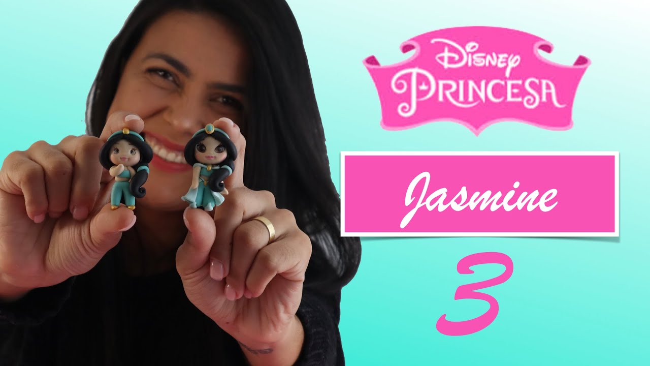 Aplique Jasmine em Biscuit - modelada a mão