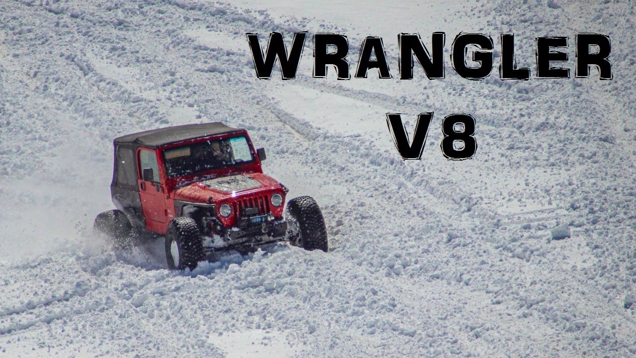 Jeep Wrangler On Snow - V8 engine Swap