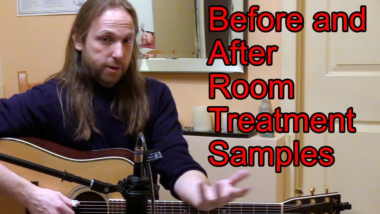 Room Treatment Test.  Can we make a small room better for recording acoustic guitar | home studio