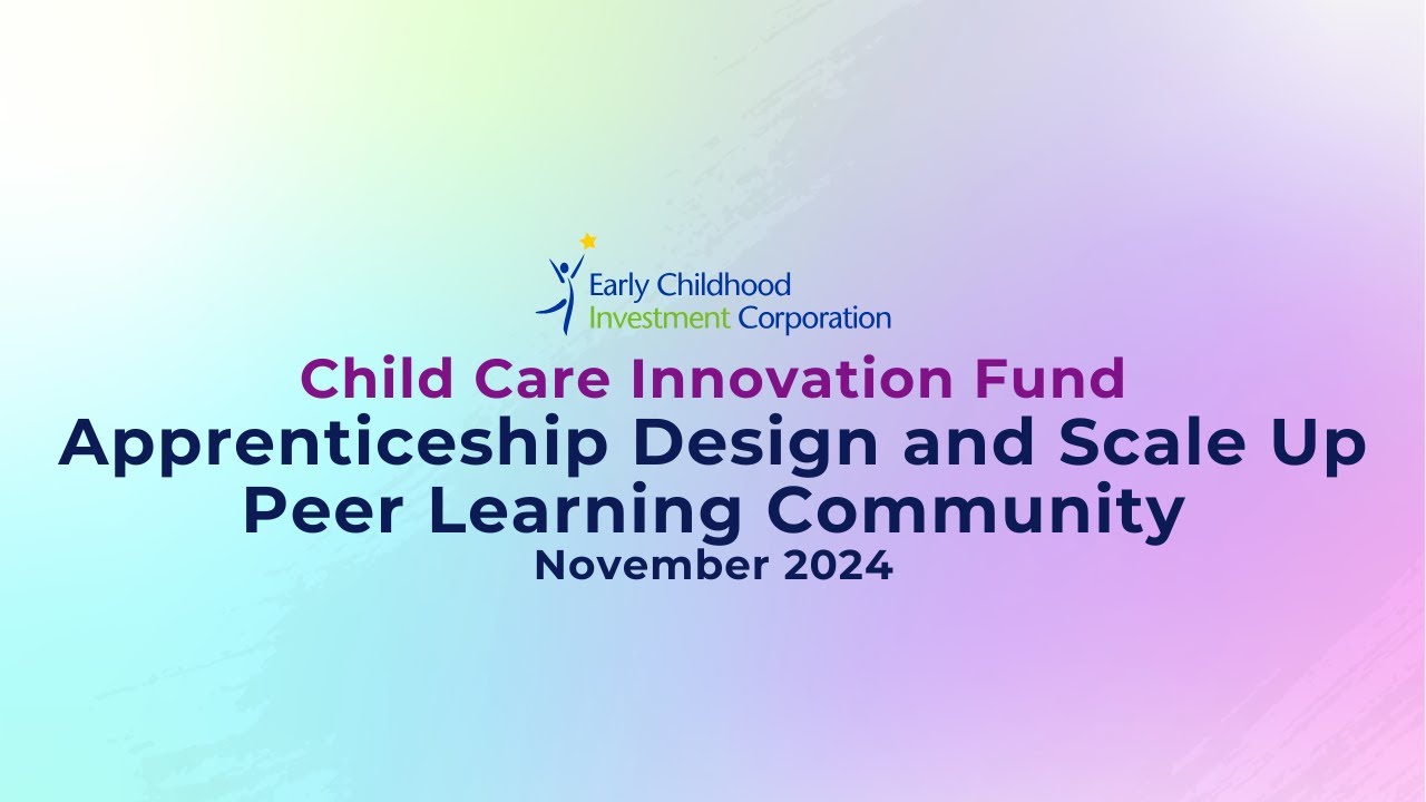 ECIC Apprenticeship Design and Scale Up Peer Learning Community: November 2024