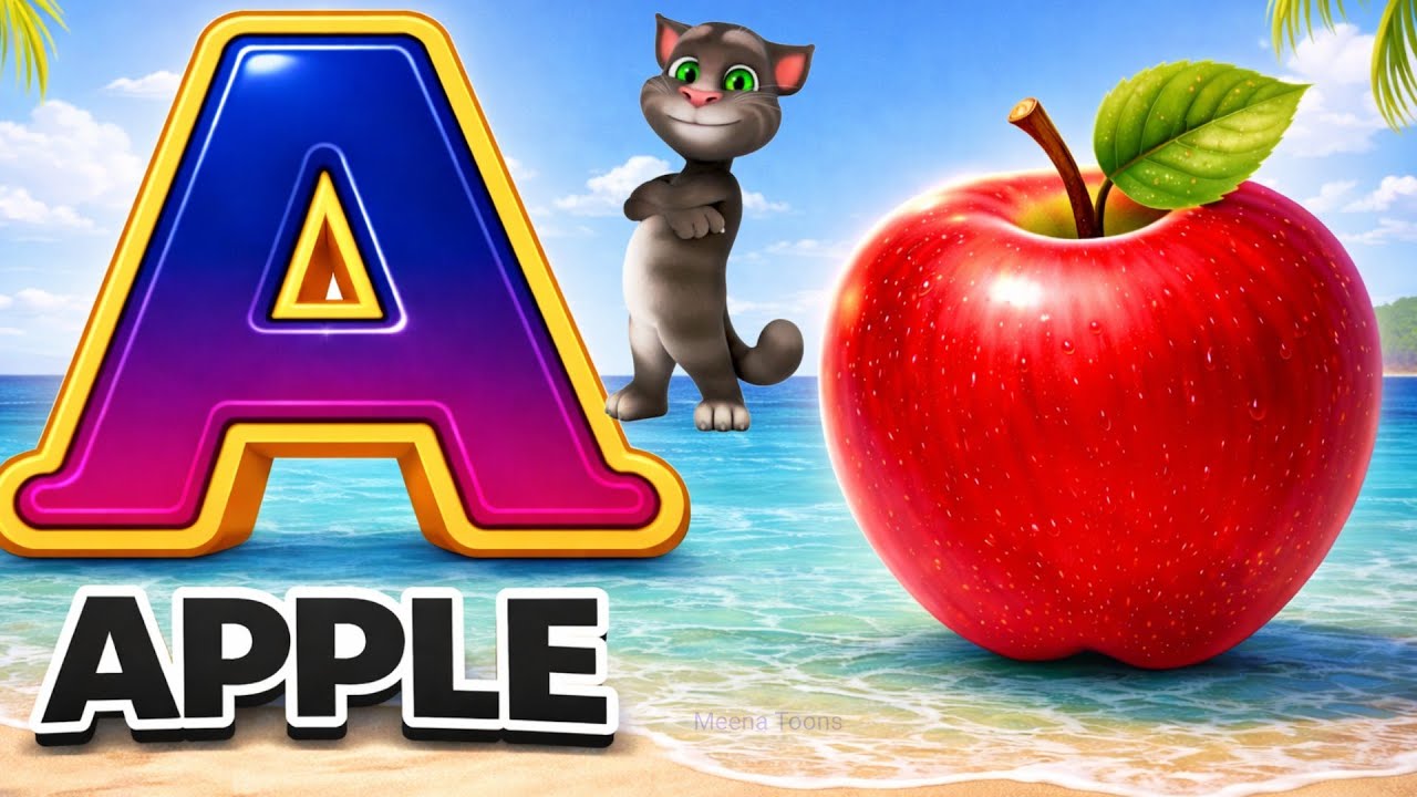 A for Apple 🍎 | ABC Phonics Song | Toddlers Learning |A for Apple | ABCD Video | Kids Study Time
