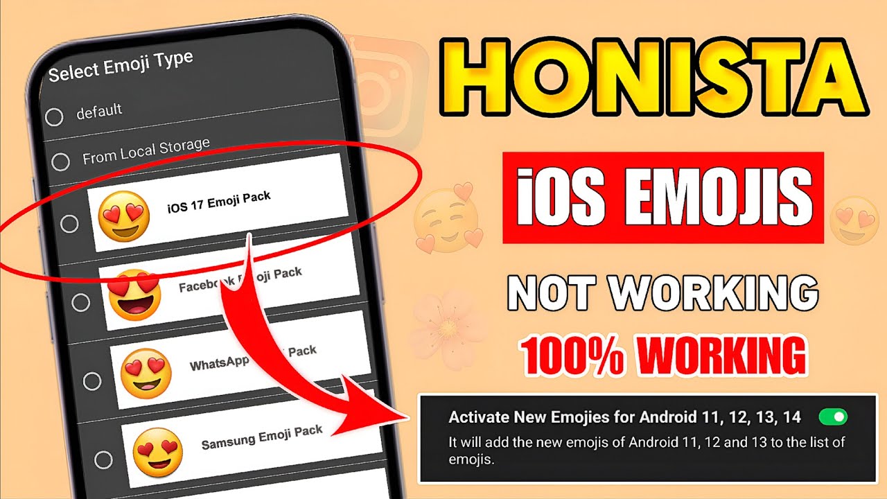 Honista iOS Emoji Not Working 😢 | iOS Emoji Not Working Honista App | Honista Me iOS Emoji Add Kare