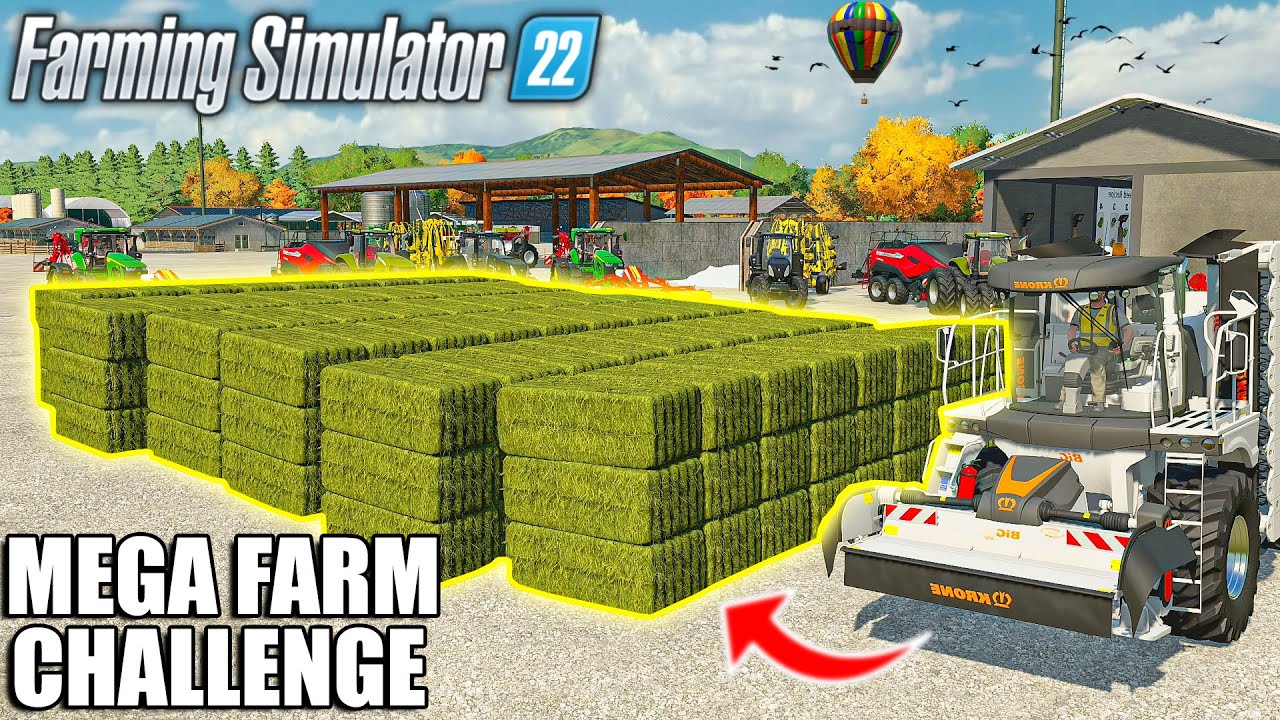 THIS IS HOW I TURNED 1.5 MILLION LITERS of HAY into BALES | MEGA Farm Ep.24 | Farming Simulator 22