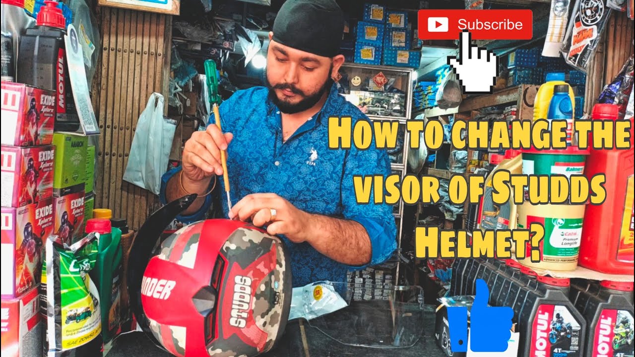 HOW TO CHANGE THE VISOR OF STUDDS THUNDER HELMET| CHANGING THE MECHANISM ALSO
