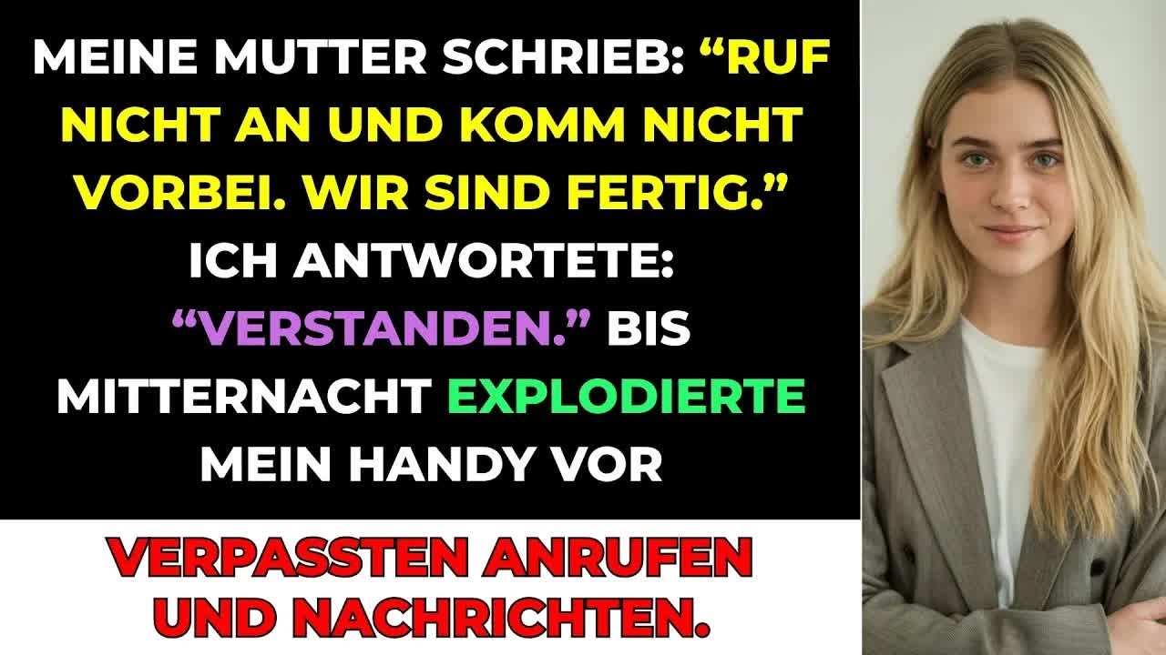 Mama Schrieb： ＂Ruf Nicht An, Komm Nicht Vorbei  Es Ist Aus ＂ Ich： ＂Verstanden ＂ Und Sp&auml;ter