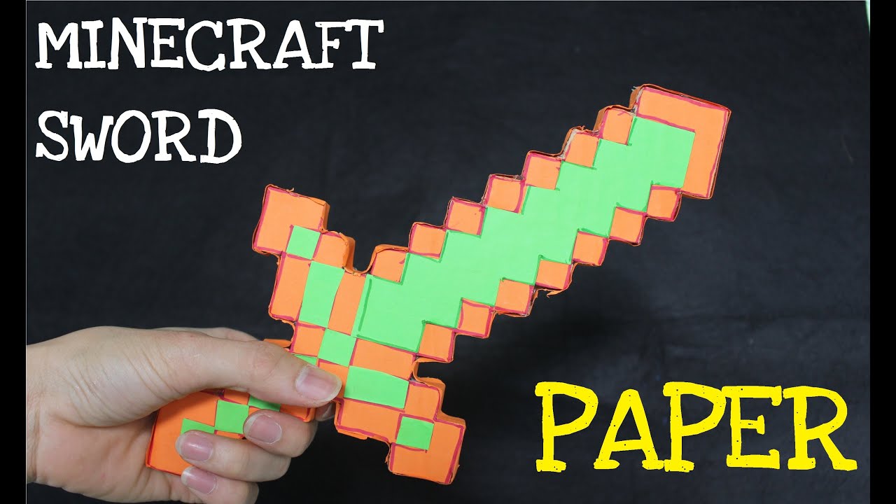 How to make a Paper Minecraft Sword in Real Life | Minecraft Foam Diamond Sword
