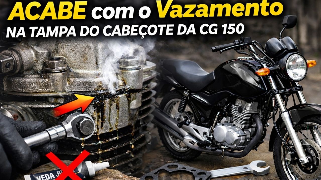 Vazamento no cabeçote CG 150 Nunca Mais – Método Certo Para Iniciantes! (SEM GAMBIARRA OU COLA)!