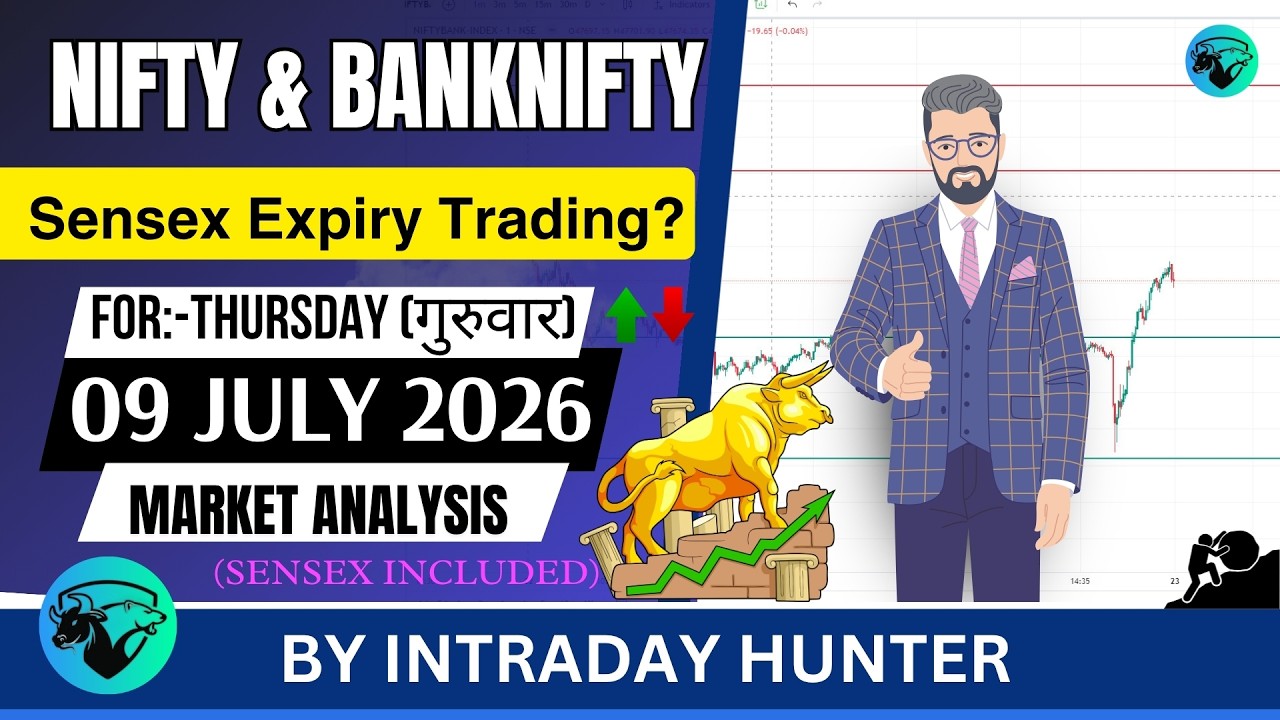 Nifty & Bank nifty | SENSEX Analysis | Prediction For 09 JULY 2026