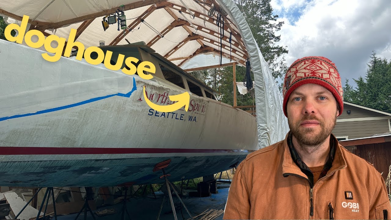 Laminating the doghouse roof with the help of friends [E99]