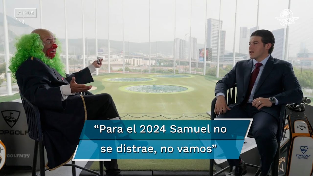 Brozo entrevista a Samuel Garc&iacute;a en campo de golf de Nuevo Le&oacute;n