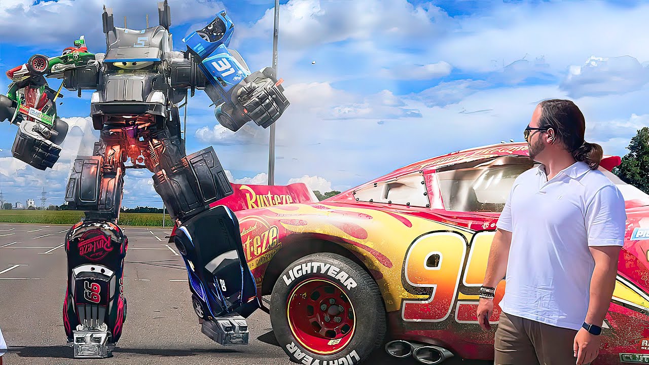 Lightning McQueen in Real Life Disney pixar Cars Drifts STORM