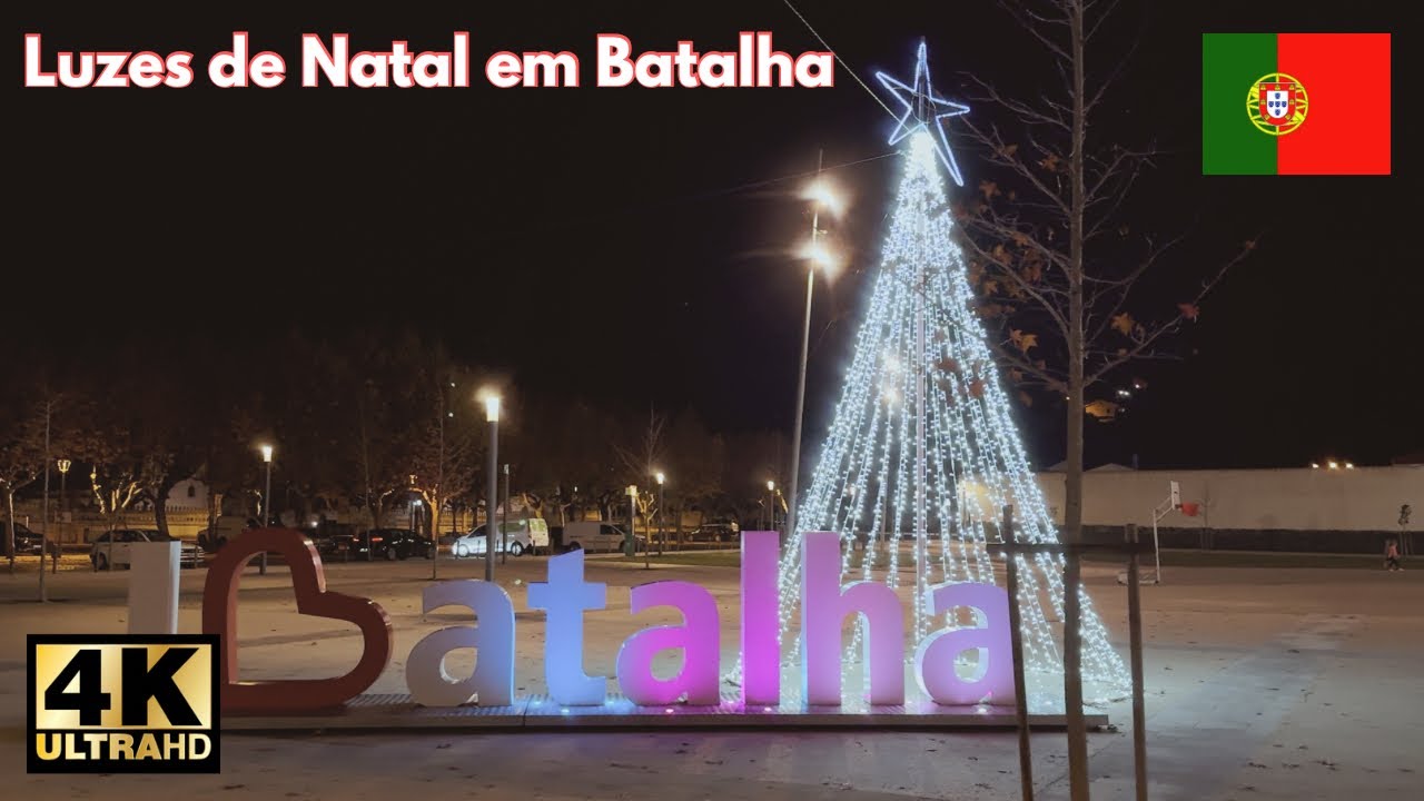 Luzes de Natal em Batalha 2025, Portugal 🇵🇹 Christmas Lights 🎄
