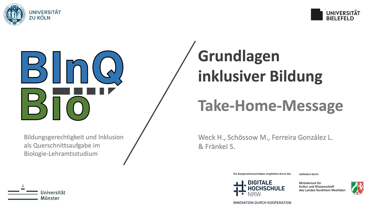 Grundlagen inklusiver Bildung 07 Take-Home-Message