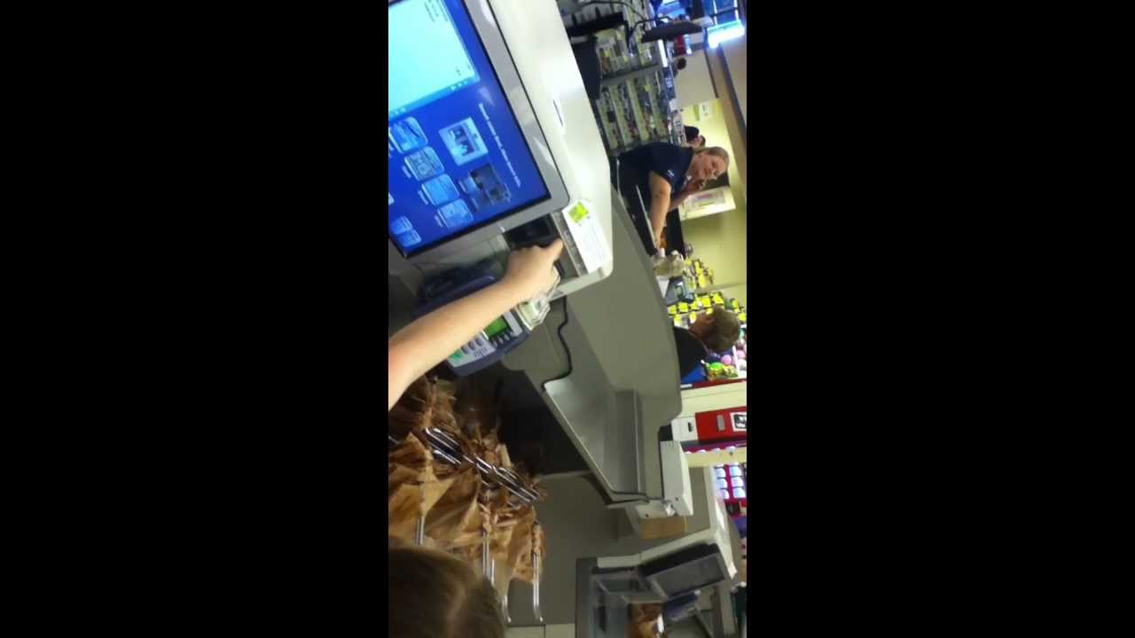 Self Check Out at Kroger With Josh and Jill