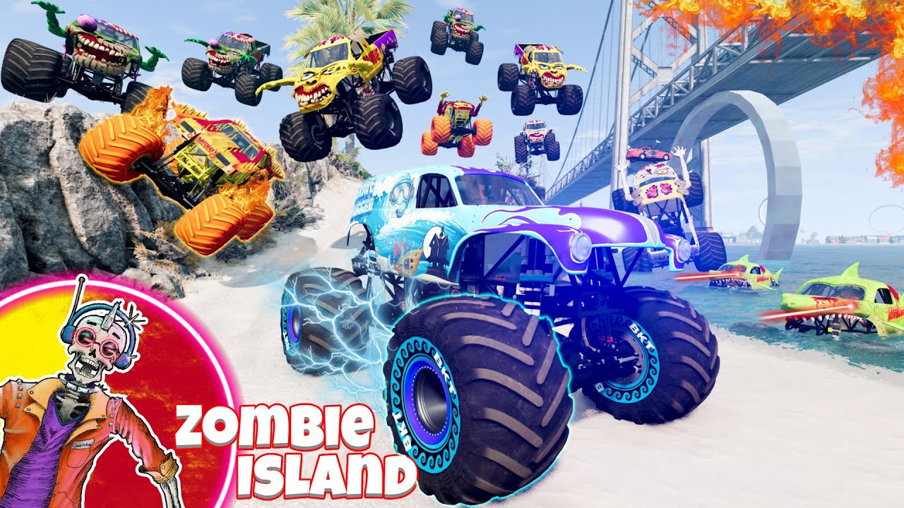 Monster Jam Zombie Island Compilation #42 | Racing, Freestyle, and High Speed Jumps