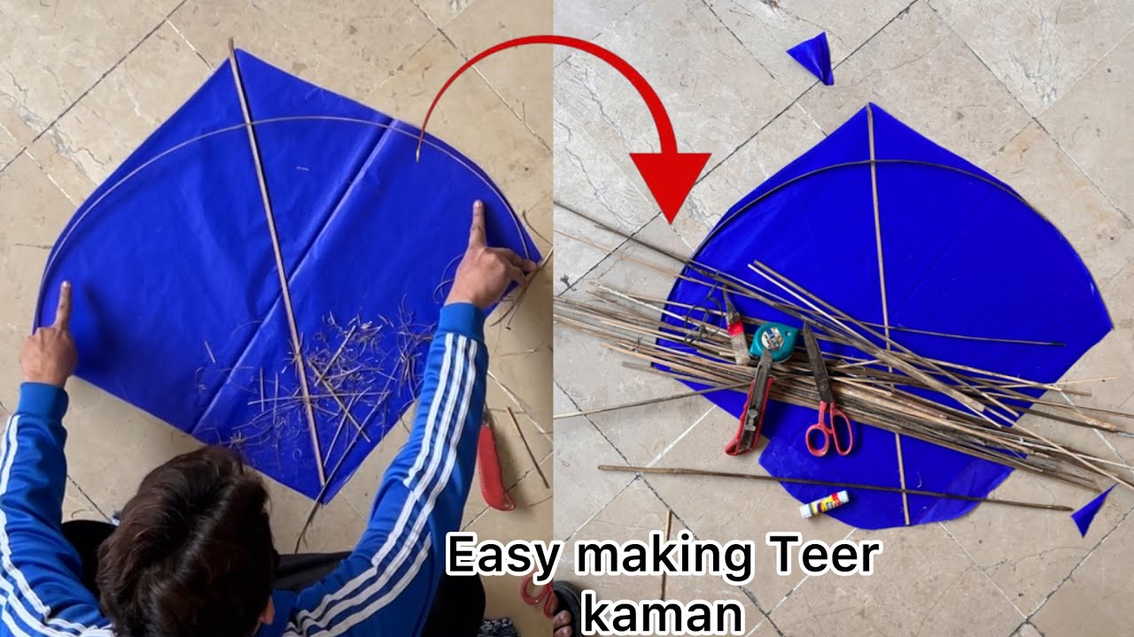 Kite Teer kaman making Vedio || kite farma easy making in this video || kite making tutorial