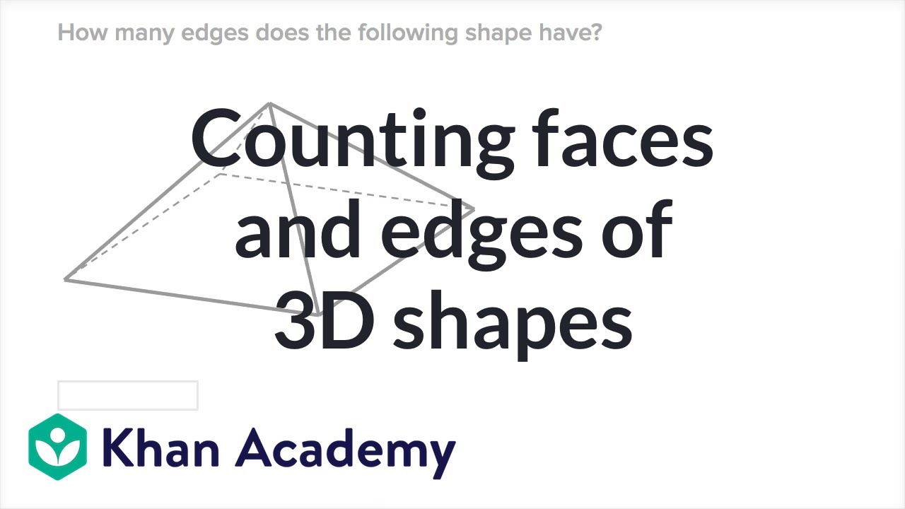 Counting faces and edges of 3D shapes
