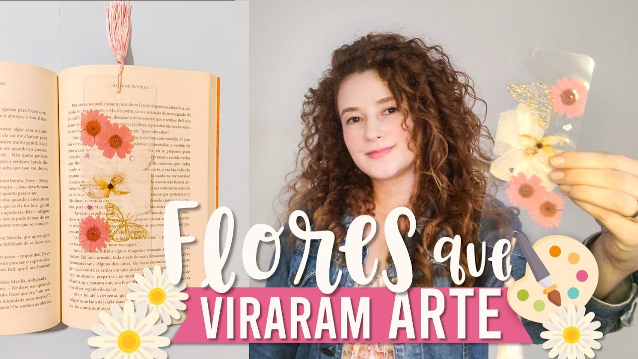 Como eu fiz marca-páginas com flores secas 🌸 | DIY